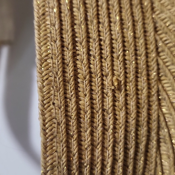 CAPPELLI STRAWORLD Tan Gold Paper Polyester Hook & Loop Adjustable Strap Visor - Picture 12 of 12